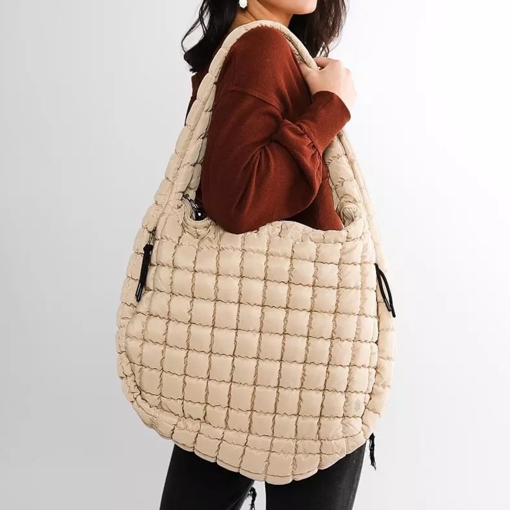 NWT Free People Movement Quilted Carryall - Off White